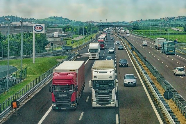highway road trucks vehicles